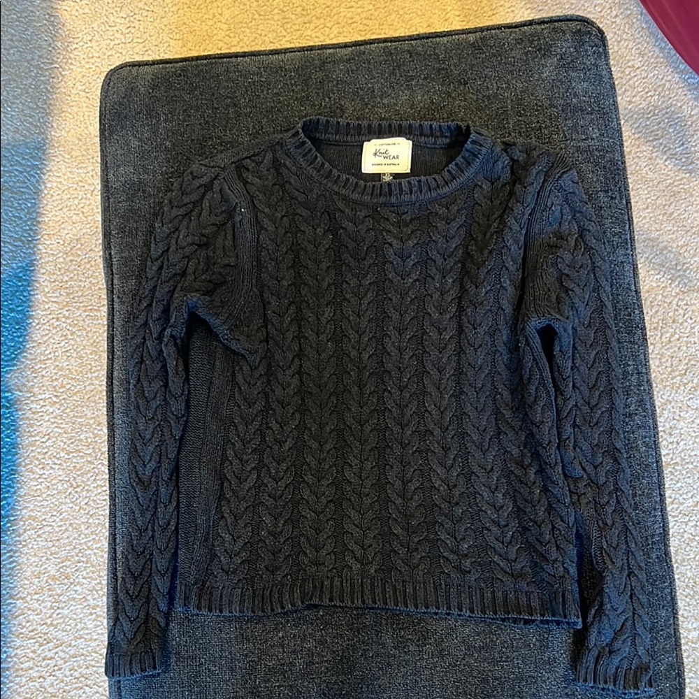 Cotton On Black Crew Neck Sweater with Classic Knit Design